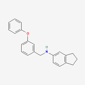 molecular formula C22H21NO B5059128 2,3-dihydro-1H-inden-5-yl(3-phenoxybenzyl)amine 