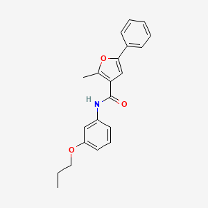 molecular formula C21H21NO3 B5059153 2-methyl-5-phenyl-N-(3-propoxyphenyl)-3-furamide 