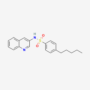 molecular formula C20H22N2O2S B5059173 4-pentyl-N-3-quinolinylbenzenesulfonamide 
