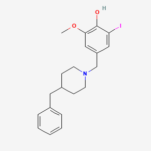 molecular formula C20H24INO2 B5059198 4-[(4-benzyl-1-piperidinyl)methyl]-2-iodo-6-methoxyphenol 