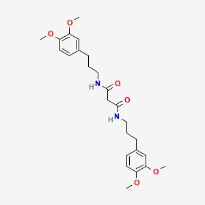 molecular formula C25H34N2O6 B5059203 N,N'-bis[3-(3,4-dimethoxyphenyl)propyl]malonamide 