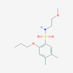 molecular formula C14H23NO4S B5059217 N-(2-methoxyethyl)-4,5-dimethyl-2-propoxybenzenesulfonamide 