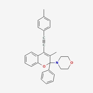 molecular formula C29H27NO2 B5059243 4-{3-methyl-4-[(4-methylphenyl)ethynyl]-2-phenyl-2H-chromen-2-yl}morpholine 