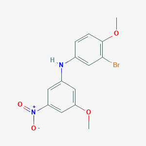 molecular formula C14H13BrN2O4 B505928 3-bromo-4-methoxy-N-(3-methoxy-5-nitrophenyl)aniline 