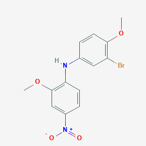 molecular formula C14H13BrN2O4 B505929 N-(3-bromo-4-methoxyphenyl)-2-methoxy-4-nitroaniline 