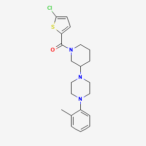 molecular formula C21H26ClN3OS B5059292 1-{1-[(5-chloro-2-thienyl)carbonyl]-3-piperidinyl}-4-(2-methylphenyl)piperazine 