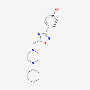 1-cyclohexyl-4-{[3-(4-methoxyphenyl)-1,2,4-oxadiazol-5-yl]methyl}piperazine