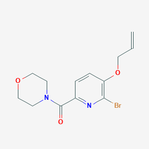 molecular formula C13H15BrN2O3 B505930 Allyl 2-bromo-6-(4-morpholinylcarbonyl)-3-pyridinyl ether 