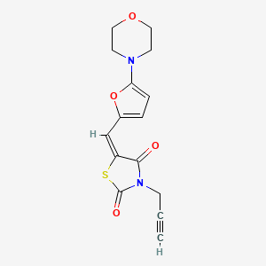 5-{[5-(4-morpholinyl)-2-furyl]methylene}-3-(2-propyn-1-yl)-1,3-thiazolidine-2,4-dione