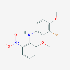 molecular formula C14H13BrN2O4 B505931 N-(3-bromo-4-methoxyphenyl)-2-methoxy-6-nitroaniline 