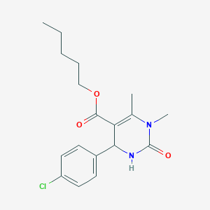 molecular formula C18H23ClN2O3 B5059310 pentyl 4-(4-chlorophenyl)-1,6-dimethyl-2-oxo-1,2,3,4-tetrahydro-5-pyrimidinecarboxylate 
