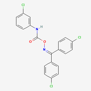 bis(4-chlorophenyl)methanone O-{[(3-chlorophenyl)amino]carbonyl}oxime
