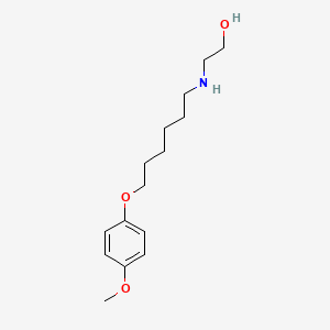 molecular formula C15H25NO3 B5059339 2-{[6-(4-methoxyphenoxy)hexyl]amino}ethanol 