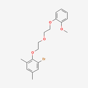molecular formula C19H23BrO4 B5059345 1-bromo-2-{2-[2-(2-methoxyphenoxy)ethoxy]ethoxy}-3,5-dimethylbenzene 