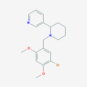 molecular formula C19H23BrN2O2 B5059359 3-[1-(5-bromo-2,4-dimethoxybenzyl)-2-piperidinyl]pyridine 