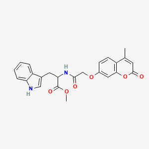 molecular formula C24H22N2O6 B5059408 methyl N-{[(4-methyl-2-oxo-2H-chromen-7-yl)oxy]acetyl}tryptophanate 