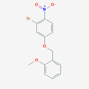 molecular formula C14H12BrNO4 B505941 2-Bromo-4-[(2-methoxybenzyl)oxy]-1-nitrobenzene 