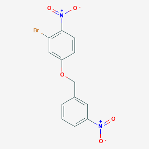 molecular formula C13H9BrN2O5 B505942 2-Bromo-1-nitro-4-[(3-nitrobenzyl)oxy]benzene 