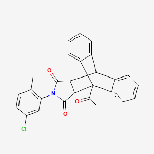 1-acetyl-17-(5-chloro-2-methylphenyl)-17-azapentacyclo[6.6.5.0~2,7~.0~9,14~.0~15,19~]nonadeca-2,4,6,9,11,13-hexaene-16,18-dione