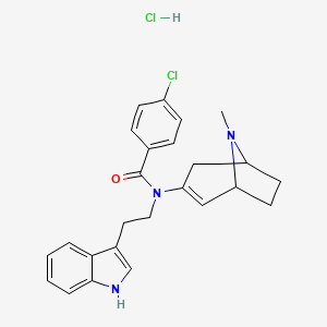 molecular formula C25H27Cl2N3O B5059485 4-chloro-N-[2-(1H-indol-3-yl)ethyl]-N-(8-methyl-8-azabicyclo[3.2.1]oct-2-en-3-yl)benzamide hydrochloride 