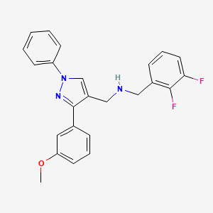 molecular formula C24H21F2N3O B5059492 (2,3-difluorobenzyl){[3-(3-methoxyphenyl)-1-phenyl-1H-pyrazol-4-yl]methyl}amine 
