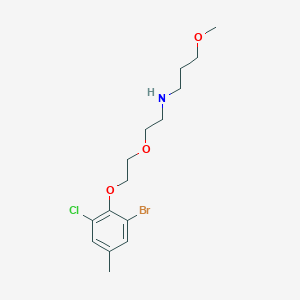 molecular formula C15H23BrClNO3 B5059494 N-{2-[2-(2-bromo-6-chloro-4-methylphenoxy)ethoxy]ethyl}-3-methoxy-1-propanamine 