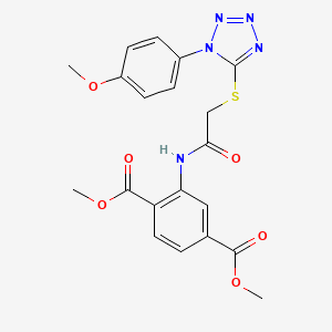 dimethyl 2-[({[1-(4-methoxyphenyl)-1H-tetrazol-5-yl]thio}acetyl)amino]terephthalate