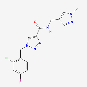 1-(2-chloro-4-fluorobenzyl)-N-[(1-methyl-1H-pyrazol-4-yl)methyl]-1H-1,2,3-triazole-4-carboxamide