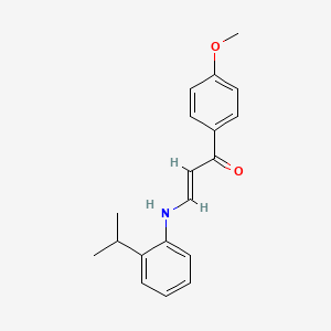 molecular formula C19H21NO2 B5059516 3-[(2-isopropylphenyl)amino]-1-(4-methoxyphenyl)-2-propen-1-one 
