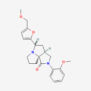 molecular formula C22H26N2O4 B5059525 (3aS*,5S*,9aS*)-5-[5-(methoxymethyl)-2-furyl]-2-(2-methoxyphenyl)hexahydro-7H-pyrrolo[3,4-g]pyrrolizin-1(2H)-one 