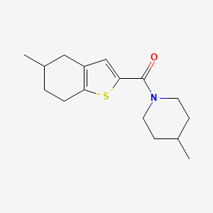 molecular formula C16H23NOS B5059534 4-methyl-1-[(5-methyl-4,5,6,7-tetrahydro-1-benzothien-2-yl)carbonyl]piperidine 