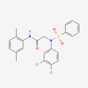 molecular formula C22H20Cl2N2O3S B5059556 N~2~-(3,4-dichlorophenyl)-N~1~-(2,5-dimethylphenyl)-N~2~-(phenylsulfonyl)glycinamide 
