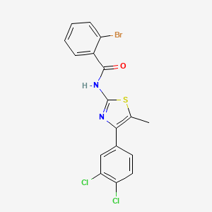 molecular formula C17H11BrCl2N2OS B5059559 2-bromo-N-[4-(3,4-dichlorophenyl)-5-methyl-1,3-thiazol-2-yl]benzamide 