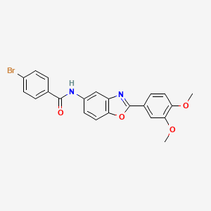 molecular formula C22H17BrN2O4 B5059598 4-bromo-N-[2-(3,4-dimethoxyphenyl)-1,3-benzoxazol-5-yl]benzamide 