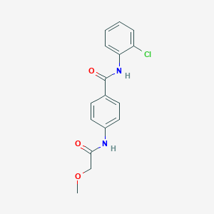molecular formula C16H15ClN2O3 B505960 N-(2-chlorophenyl)-4-[(methoxyacetyl)amino]benzamide 