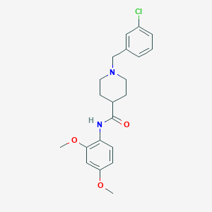 molecular formula C21H25ClN2O3 B5059600 1-(3-chlorobenzyl)-N-(2,4-dimethoxyphenyl)-4-piperidinecarboxamide 