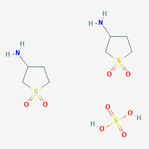 molecular formula C8H20N2O8S3 B5059627 (1,1-dioxidotetrahydro-3-thienyl)amine sulfate (2:1) 