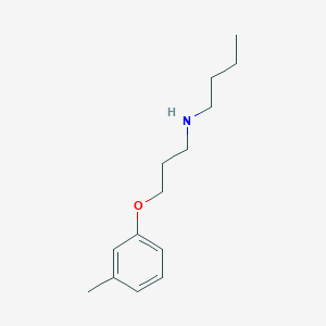 molecular formula C14H23NO B5059637 N-[3-(3-methylphenoxy)propyl]-1-butanamine 