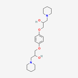molecular formula C22H36N2O4 B5059639 3,3'-[1,4-phenylenebis(oxy)]bis[1-(1-piperidinyl)-2-propanol] 