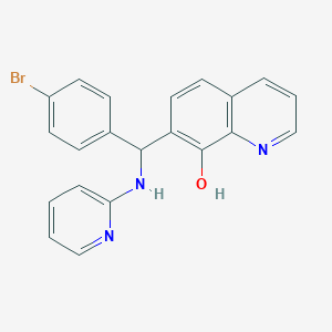 molecular formula C21H16BrN3O B5059649 7-[(4-bromophenyl)(2-pyridinylamino)methyl]-8-quinolinol 