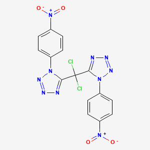 molecular formula C15H8Cl2N10O4 B5059657 5,5'-(dichloromethylene)bis[1-(4-nitrophenyl)-1H-tetrazole] 