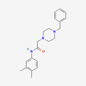 molecular formula C21H27N3O B5059663 2-(4-benzyl-1-piperazinyl)-N-(3,4-dimethylphenyl)acetamide 
