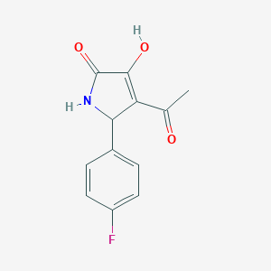 molecular formula C12H10FNO3 B505967 4-acetyl-5-(4-fluorophenyl)-3-hydroxy-1,5-dihydro-2H-pyrrol-2-one CAS No. 425614-04-6