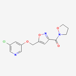 molecular formula C13H12ClN3O4 B5059671 3-chloro-5-{[3-(2-isoxazolidinylcarbonyl)-5-isoxazolyl]methoxy}pyridine 