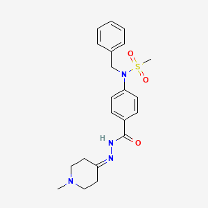 molecular formula C21H26N4O3S B5059686 N-benzyl-N-(4-{[2-(1-methyl-4-piperidinylidene)hydrazino]carbonyl}phenyl)methanesulfonamide 