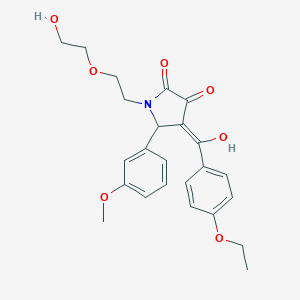 molecular formula C24H27NO7 B505969 4-(4-ethoxybenzoyl)-3-hydroxy-1-[2-(2-hydroxyethoxy)ethyl]-5-(3-methoxyphenyl)-1,5-dihydro-2H-pyrrol-2-one 