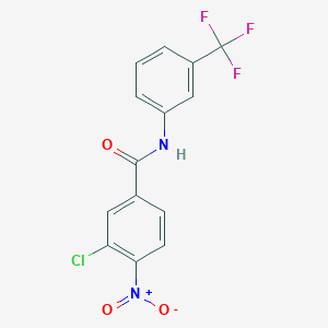 molecular formula C14H8ClF3N2O3 B5059697 3-chloro-4-nitro-N-[3-(trifluoromethyl)phenyl]benzamide 