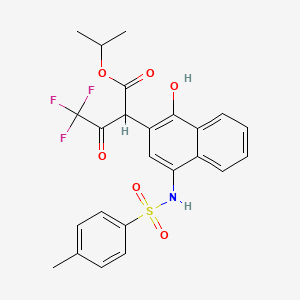 isopropyl 4,4,4-trifluoro-2-(1-hydroxy-4-{[(4-methylphenyl)sulfonyl]amino}-2-naphthyl)-3-oxobutanoate