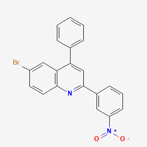molecular formula C21H13BrN2O2 B5059733 6-bromo-2-(3-nitrophenyl)-4-phenylquinoline 