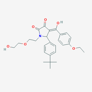 molecular formula C27H33NO6 B505974 5-(4-tert-butylphenyl)-4-(4-ethoxybenzoyl)-3-hydroxy-1-[2-(2-hydroxyethoxy)ethyl]-1,5-dihydro-2H-pyrrol-2-one 